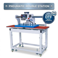 Presse à chaleur par sublimation pneumatique à double station pour l'impression sur t-shirts, transfert DTF, vinyle 60x40cm