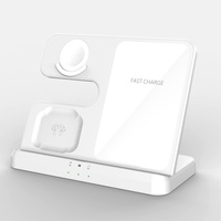 Chargeur sans fil multifonctionnel 15W QC3.0 type-c transfrontalier pour montres téléphones mobiles écouteurs-bureau trois-en-un