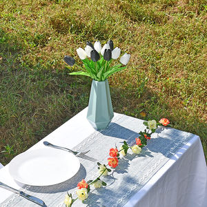 Noir Blanc Tulipes Ampoules Artificielle Real Touch Fleur Fleuriste Décoration <span class=keywords><strong>Tulipe</strong></span> Artificielle Latex Fleur - Product Image 6