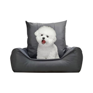 Lit pour chien et chat moderne, doux, personnalisé, carré, XL, pour l'hiver, avec bande droite de haute densité, confortable, amovible, lavable, toutes saisons - Product Image 3