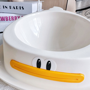 Daoge Duck – bol pour animaux de compagnie en acier inoxydable, bol simple détachable pour chats et chiens, plat d'alimentation et d'eau avec couvercle - Product Image 3