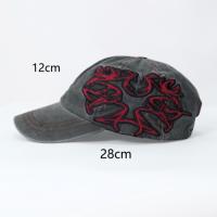 Gorra de Béisbol Unisex de Algodón Lavado y Desgastado con Bordado, Estilo Vintage Punk, Decoración de Ojales Metálicos Suaves y Contraste