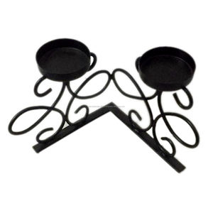 Wavy Iron and Glass <b>Candle</b> <b>Holder</b> for Two <b>Candles</b> Home Living Room <b>Garden</b> Home Decoration High Quality - Product Image 2