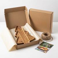 Plateau en bambou durable et écologique en forme de sapin de Noël, plateau à collations pour les bonbons et le fromage, style contemporain