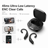 Adaptador inalámbrico de audio para auriculares HiFi con cable, con interfaz de dos pines, compatible con gancho para la oreja y micrófono.