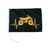 Nouvelles antennes universelles tout-terrain en forme de drapeau, 100% polyester, imperméables et résistantes aux UV, pour Polaris RZR Can-Am Maverick, pour les dunes de sable