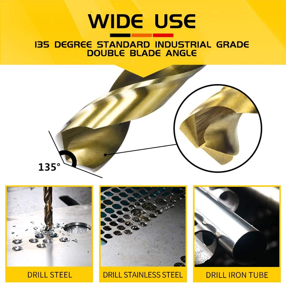 High Quality Hss M35 5% Cobalt Straight Shank Twist Drill Bit For Metal Wood Pvc Drilling - Buy - View #8