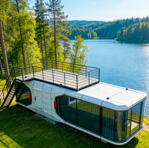 Casa Prefabricada Móvil de Acero <span class=keywords><strong>SINOVA</strong></span> de Lujo de 20 pies, Diseño Moderno con Cocina y Baño, Totalmente Decorada, Lista para Usar, Transpirable - Product Image 1
