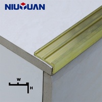 Profil de marche d'escalier en laiton métallique robuste, conception personnalisée OEM NIUYUAN, matériaux de construction