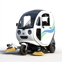 ART S1G Ride-On Mesin Penyapu Jalan Bertenaga Baterai dengan Tekanan Tinggi, Penggerak Sendiri, dan Sikat Samping Anti-Tabrakan