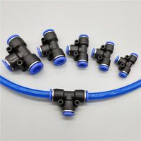 Connecteur en T à raccordement rapide 8 mm, raccord rapide en T pour tuyau PE pour l'irrigation des fermes, serres et jardins