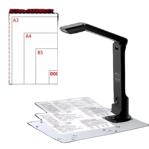 ShenMaiDi 8MP Book Blackboard Scanner Free Laser-Assisted Editable Output Auto Scan Timing Feature Essential School Equipment