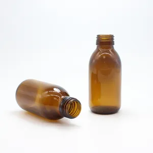 10ml 15ml 20ml 25ml 30ml 50ml 60ml 100ml 125m Liquid Medicine Glass Bottles Amber Brown Glass Vial With Caps