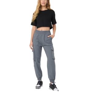 Pantalones Deportivos Personalizados para Mujer, Pantalones de Trabajo de Cintura Elástica de Alta Calidad, Pantalones Cargo Económicos para Mujer con Bolsillos Laterales - Product Image 4