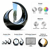 Meilleures ventes : Cascade d'eau sculpturale de luxe en acier inoxydable avec miroir et LED, rideau d'eau pour jardin, parc, hôtel, place publique, cour, taille personnalisée