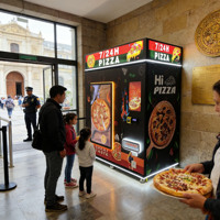 Distributeur automatique de pizzas intelligent avec surveillance automatique du stock et alerte de maintenance prédictive