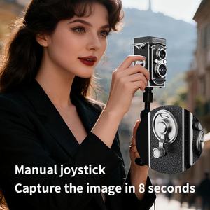 Cámara Digital Réflex de Doble Lente CCD Retro, Alta Resolución, Regalo Vintage <span class=keywords><strong>para</strong></span> Estudiantes, Accesorio de Viaje, Cámara Pequeña y Portátil - Product Image 4