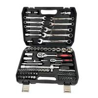 Clé à cliquet en acier au carbone de fabrication industrielle, ensemble d'outils de réparation automobile de 82 pièces avec étui en plastique pour l'entretien des fabricants