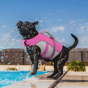 Gilet de sauvetage pour <span class=keywords><strong>chien</strong></span> à haute flottabilité avec poignée de sauvetage, en polyester Ripstop, gilet de sauvetage réfléchissant pour animaux de compagnie, combinaison de natation de sécurité pour toutes les races de chiens - Product Image 2