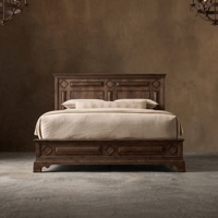 Lit Grand Cadre Oliviero Luxe en Bois Massif – Tailles King et Queen – Idéal Hôtels et Villas – Vente en Gros Personnalisée