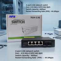 Commutateur Ethernet intelligent 4 ports 2500 Mbps, 2.5G, PoE, 1000 PoE, commutateur réseau Gigabit 4 ports, commutateur PoE