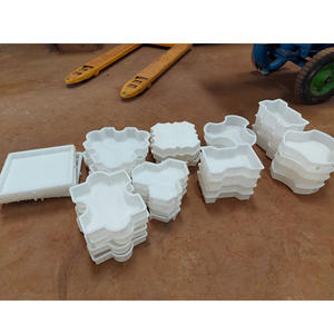 Cetakan batu Paving Zigzag cetakan pemoles beton interlock cetakan plastik Pvc untuk blok bangunan beton dia NAN Tiongkok - Product Image 2