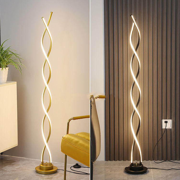 Modern Office Hotel Decor Lampe New Decoracion De Hogar Lamparas Iluminacion-Creative Post Modern Design Led Spiral Floor Lamp