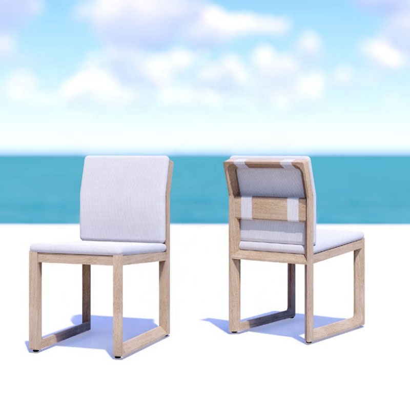 New design luxury hotel patio teak wood outdoor furniture garden dining table and chair