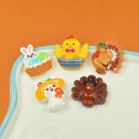 Nuovo modello di stampo stile artificiale per uso Souvenir accessori Cabochon in resina piatta con Design di coniglio di pasqua