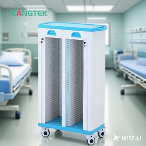 अस्पताल के फर्नीचर उपकरण नर्स रूम मेडिकल एबीएस फ़ाइल ट्रॉली - Product Image 1