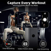 Nouveau support magnétique double face pour téléphone 2026, aimant puissant N52, rotation à 360° °   Support rotatif pliable pour chariots de golf et surfaces métalliques de salle de sport