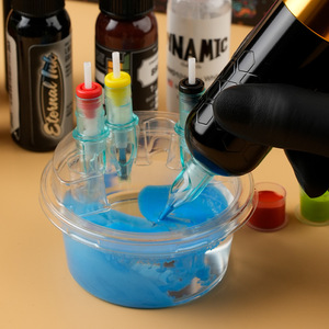 Tattoo Cartridge Needle <b>Holder</b> 20pcs Transparent Cleaning Container Needle Washer Ink Cartridge Cup - Product Image 3