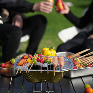 Aluminum <strong>Disposable</strong> Grill with Charcoal Consistent Heat &amp; Clean Burning for Impeccable Results - Product Image 5