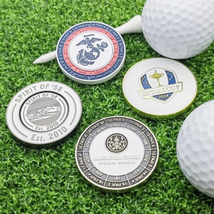 Marqueur de balle de sport personnalisé en gros, <span class=keywords><strong>pas</strong></span> <span class=keywords><strong>cher</strong></span>, en vrac, 25 mm, 30 mm, en métal, magnétique, autocollant en époxy - Product Image 1