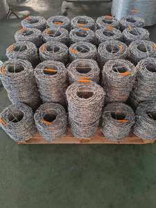 Fil de fer barbelé galvanisé de 2,5 mm, bobine de fil barbelé à 4 pointes avec espacement de 5 pouces, longueur de 200-300 m, 10 kg/bobine - Product Image 3