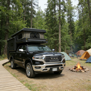 Mini camping-car tout-terrain avec toilettes, coque rigide, design pliable, charge utile de 650 kg, capacité de couchage de 8 personnes, étanche pour camionnette - Product Image 2