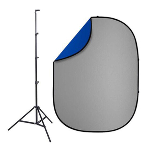 Panno di sfondo per Studio fotografico con schermo verde cromato blu pieghevole 2-in-1 - Product Image 1