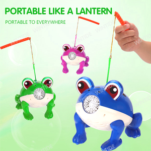 Muốn Bong Bóng Sản Phẩm Mới Phim Hoạt Hình Ếch Đèn Lồng Bong Bóng Máy Đồ Chơi Với Ánh Sáng Mùa Hè Ngoài Trời Bên Bong Bóng Súng Máy Đồ Chơi - Product Image 2