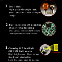 Luz LED de freno BA15S 1156 1157 BAY15D, 3156 3157 30W Canbus con decodificador T20 7440 7443