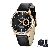 Montres Pagani Design PD-1654 1654 pour hommes, mouvement à quartz, montres de sport de luxe pour hommes, bracelet en cuir, montre-bracelet étanche pour hommes
