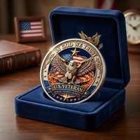 Nouvelle pièce commémorative plaquée or du 250e anniversaire de l'indépendance américaine, pièce de défi Aigle Cloche de la Statue de la Liberté