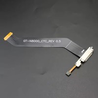 Puerto de cargador USB Conector de base de carga USB + Cable flexible de micrófono para Samsung Galaxy Note 10,1 N8010 N8000