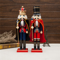 Figurine de Noël artisanale en bois de 38 cm, casse-noisette, décorations de Noël, cadeau de Noël personnalisé