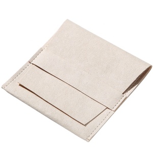 New Design Embossed Logo Fashion Velvet Suede Envelope Jewelry Pouch for Rings Earring