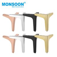 Pieds de canapé en fonte d'acier chromés, pieds de meubles, pieds de table, pieds de canapé en métal pour chambre à coucher, ferme, extérieur