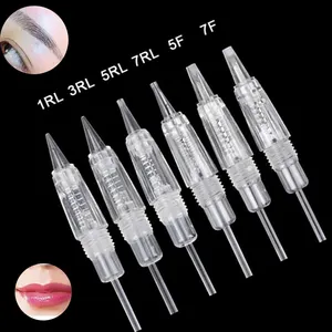 20 Stuks Schroef Cartridges Naald 8Mm Microblading Naald Wegwerp Sterilisatie Tattoo Tool Voor Charmant Permanente Tattoo Machine