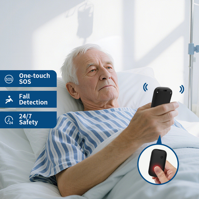 Telecare Pendant Alarm Elderly Alzheimer SOS Fall Alert Safety Necklace 4G GPS Tracker Mobile Personal Emergency Response System