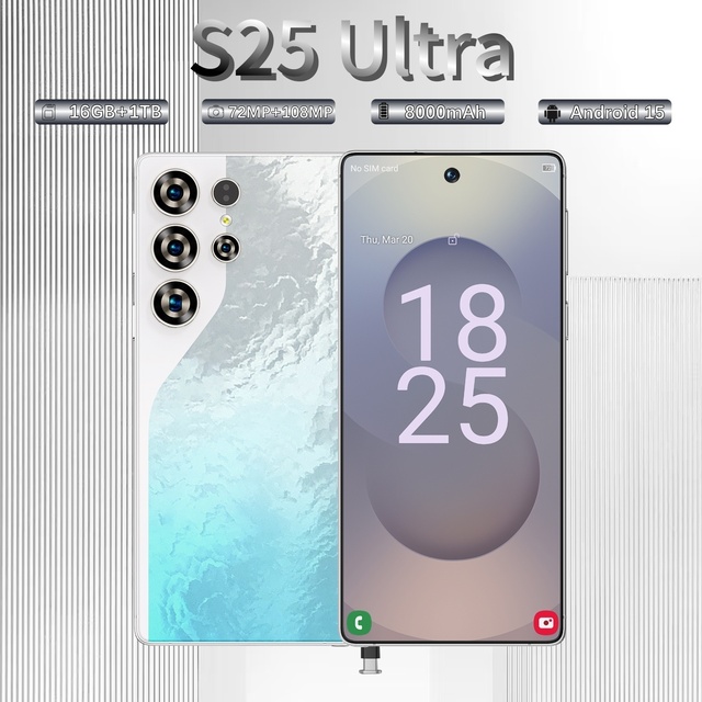 2025 NEW Wholesale Original Mobile Phone S25 Ultra 7999mAh Super Large Battery Android15 Dual SIM Card Brand New 5G Smart Phones