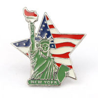 New York Or Épinglettes Souvenirs Cadeaux En Métal Logo Personnalisé Émail Épinglettes Badge