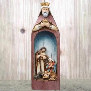 Estatua religiosa <span class=keywords><strong>de</strong></span> Madonna, Ángel, tres hombres sabios, Pascua, Jesús nacido, juego <span class=keywords><strong>de</strong></span> pesebre, accesorios artesanales <span class=keywords><strong>de</strong></span> resina, <span class=keywords><strong>regalos</strong></span> <span class=keywords><strong>de</strong></span> Pascua - Product Image 3
